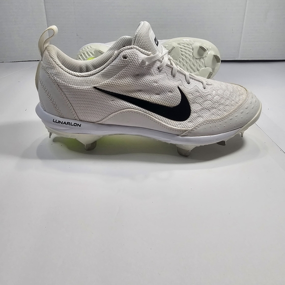 Nike White and Black Sports Cleats - Picture 2 of 10